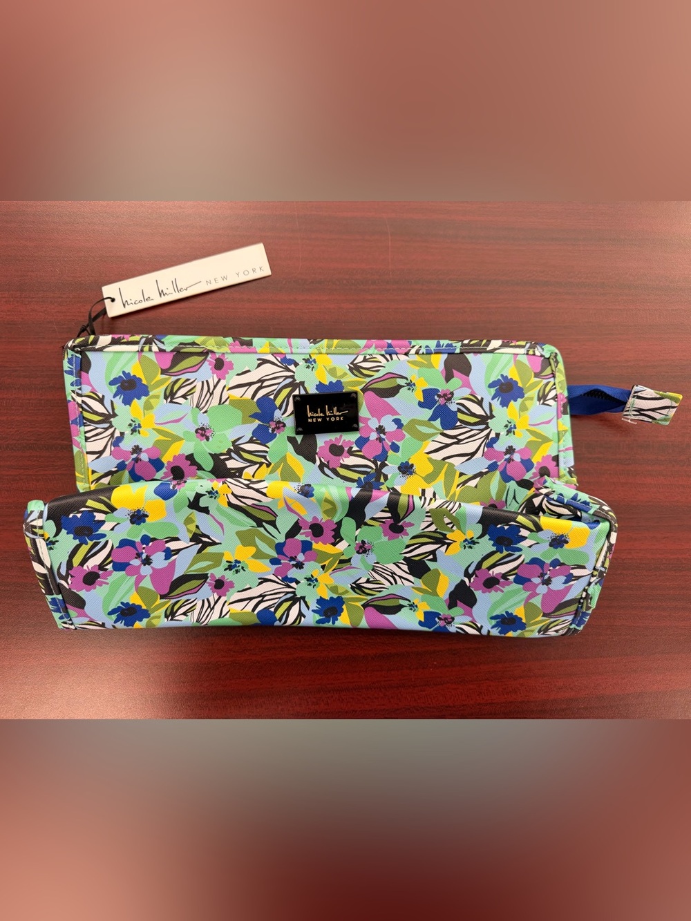 Nicole Miller Floral Clutch - Mint Multi Floral